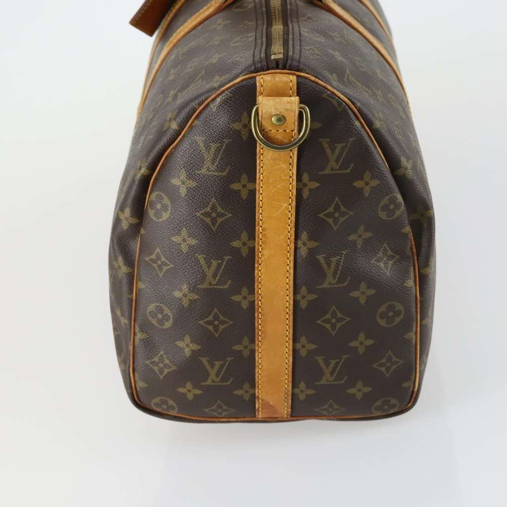 Louis Vuitton Keepall Bandouliere Bag Brown Canvas Fair condition - Inside View