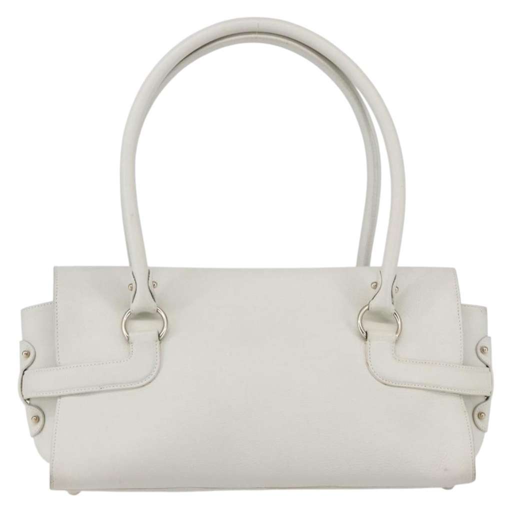 Salvatore Ferragamo Gina Satchel White Leather Good condition - Back View