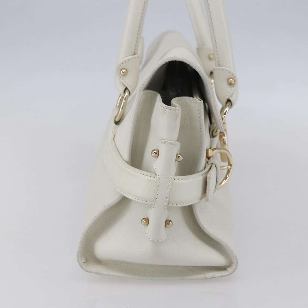 Salvatore Ferragamo Gina Satchel White Leather Good condition - Inside View
