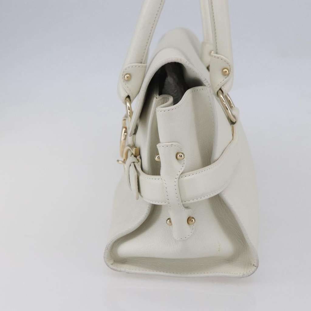 Salvatore Ferragamo Gina Satchel White Leather Good condition - Model View
