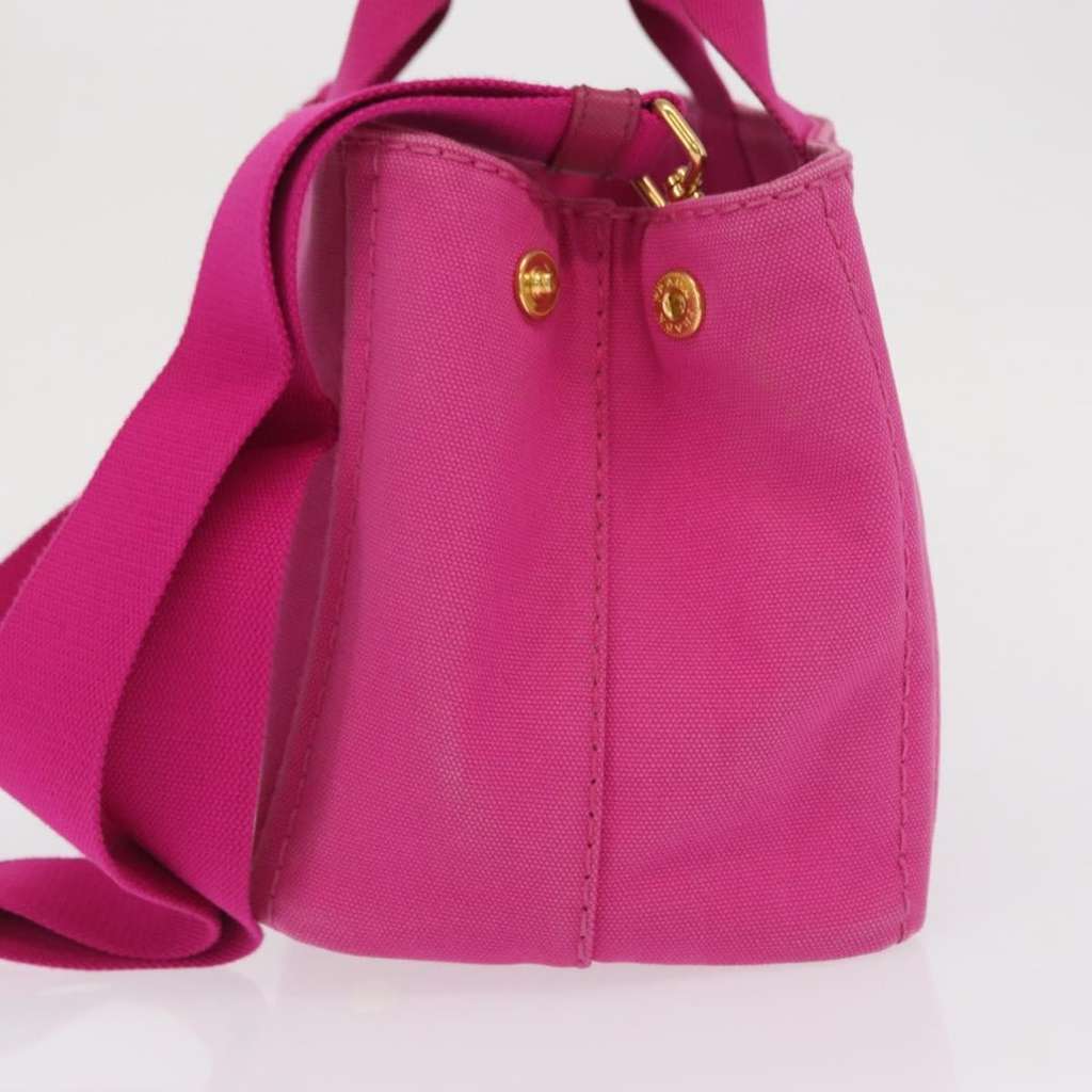 Prada Canapa Open Tote Pink Canvas Fair condition - Inside View