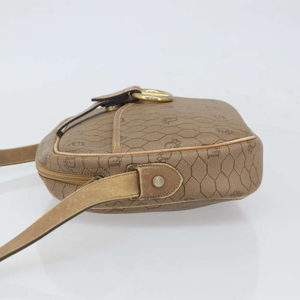 Christian Dior Vintage Honeycomb Shoulder Bag Beige Canvas Fair condition - Model View