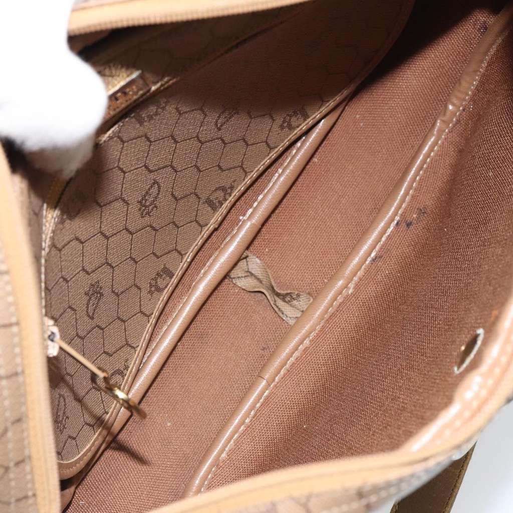Christian Dior Vintage Honeycomb Shoulder Bag Beige Canvas Fair condition - Box View