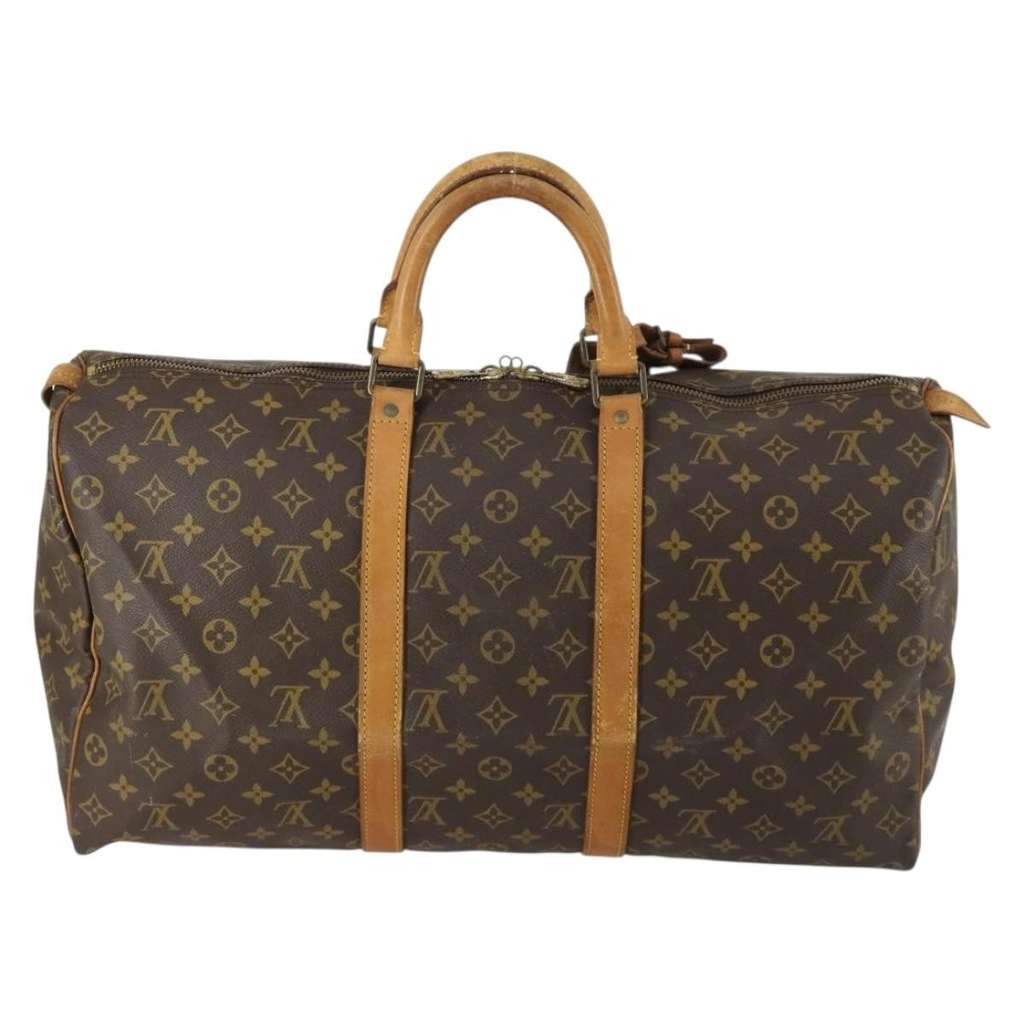 Louis Vuitton Keepall Bag Brown Canvas Fair condition - Back View