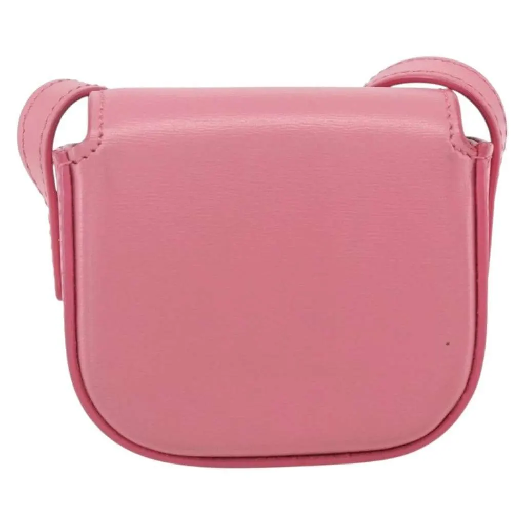 Celine Triomphe Shoulder Bag Pink Leather Good - Back View