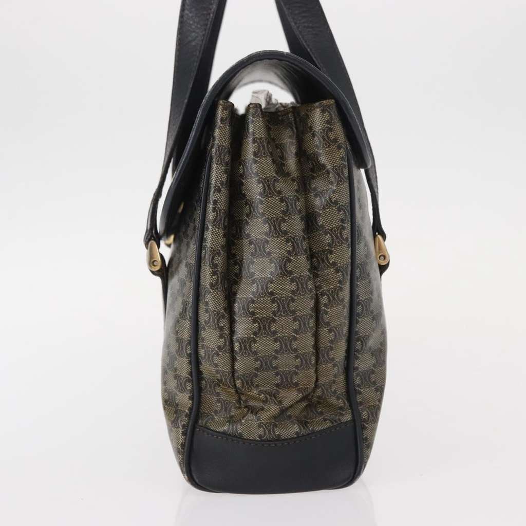 Celine Vintage Macadam Shoulder Bag Black Canvas Good condition - Inside View