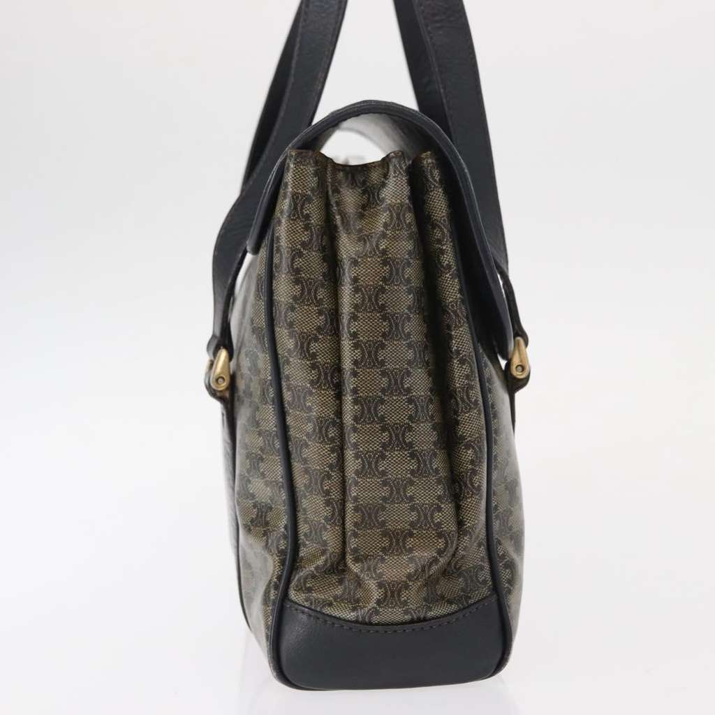 Celine Vintage Macadam Shoulder Bag Black Canvas Good condition - Model View