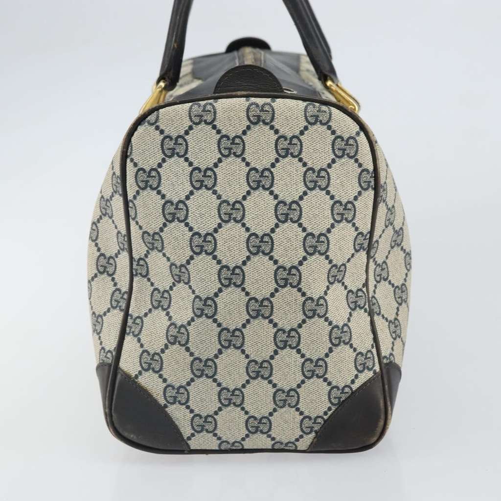 Gucci Vintage Web Boston Bag Navy Canvas Fair condition - Inside View