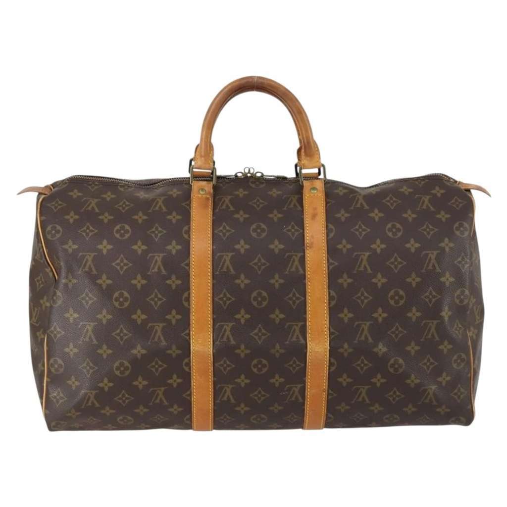 Louis Vuitton Keepall Bag Brown Canvas Good condition - Back View