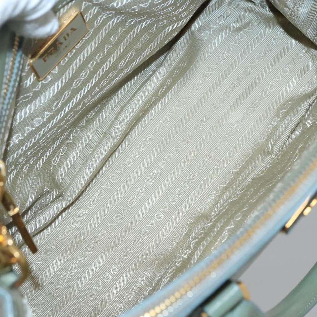 Prada Double Zip Lux Tote Gold Leather Good condition - Box View