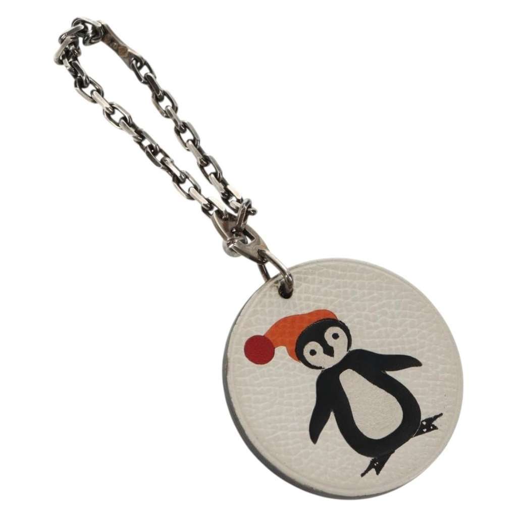 Hermès Breloque Bag Charm White Leather Good condition - Inside View