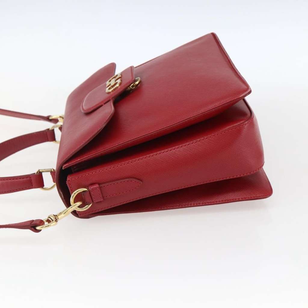 Salvatore Ferragamo Gancini handbag Red Leather Good condition - Inside View
