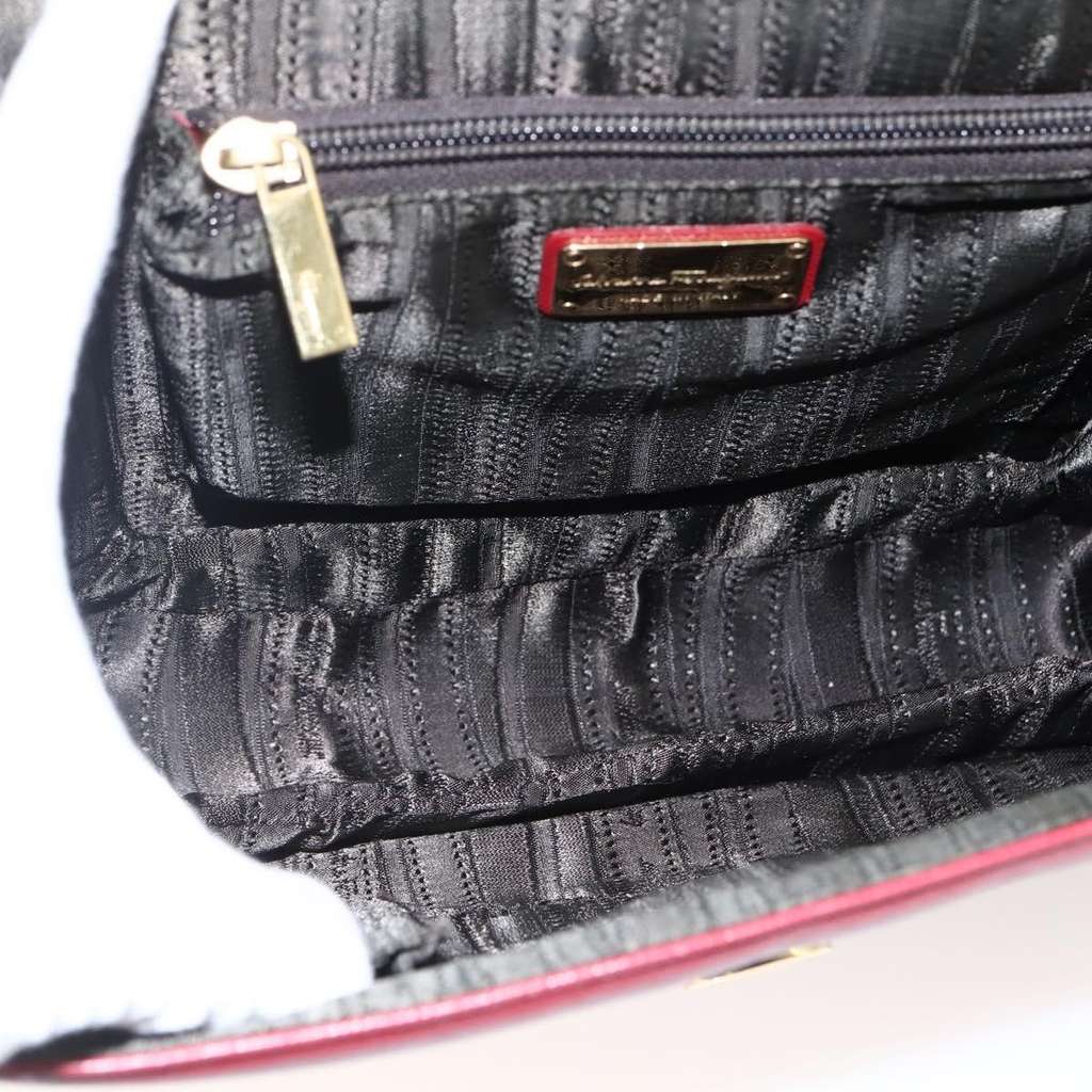 Salvatore Ferragamo Gancini handbag Red Leather Good condition - Box View