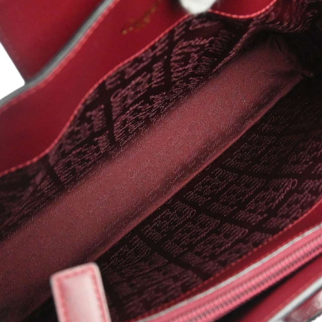 Cartier Must de Cartier Shoulder Bag Burgundy Leather Good condition - Inside View