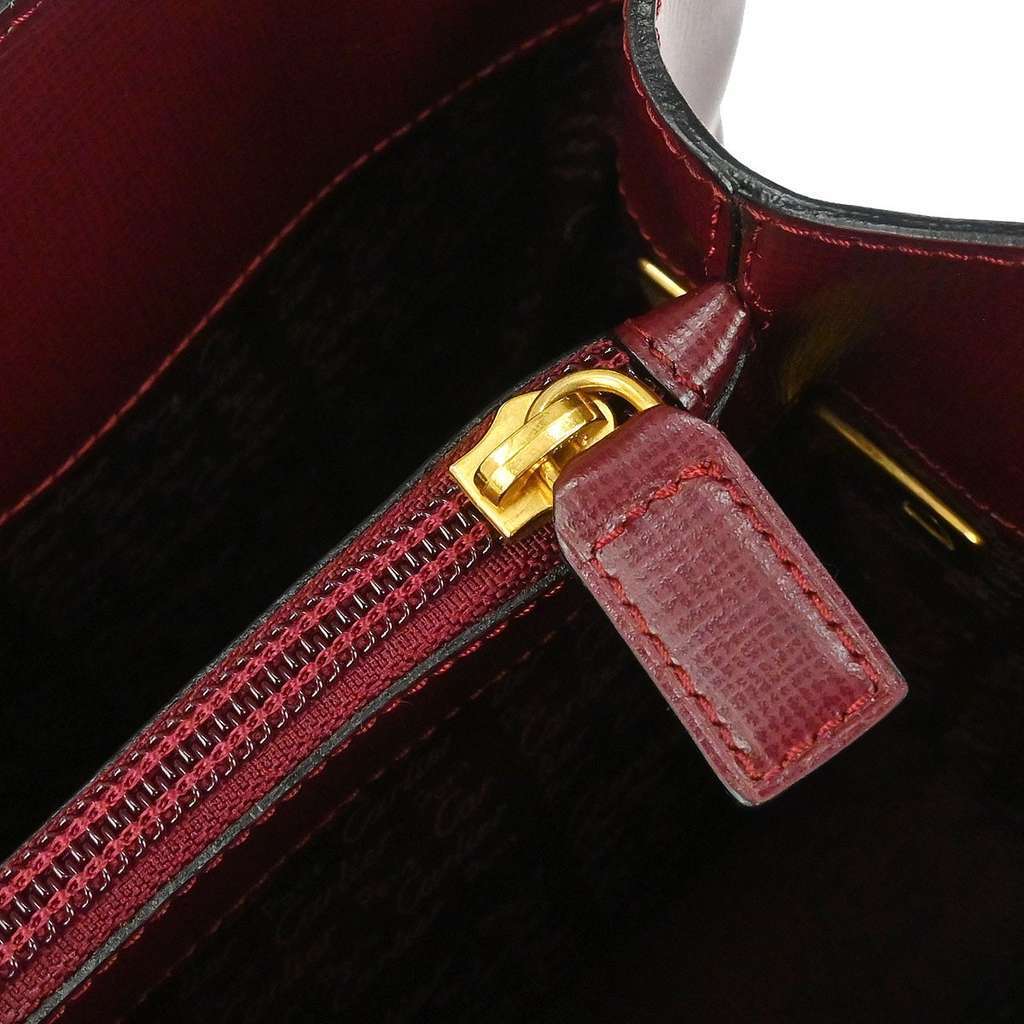 Cartier Must de Cartier Shoulder Bag Burgundy Leather Good condition - Box View
