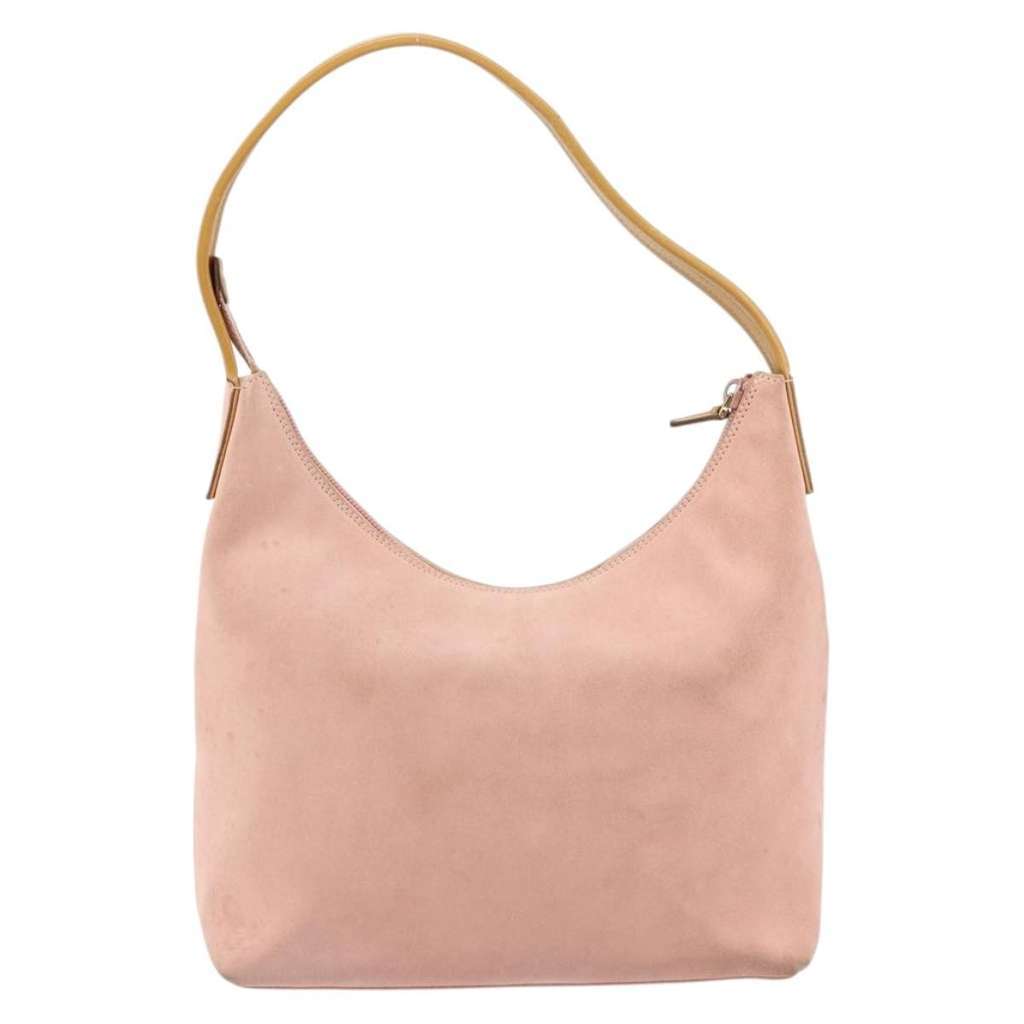 Gucci Vintage Handbag Pink Suede Good condition - Back View