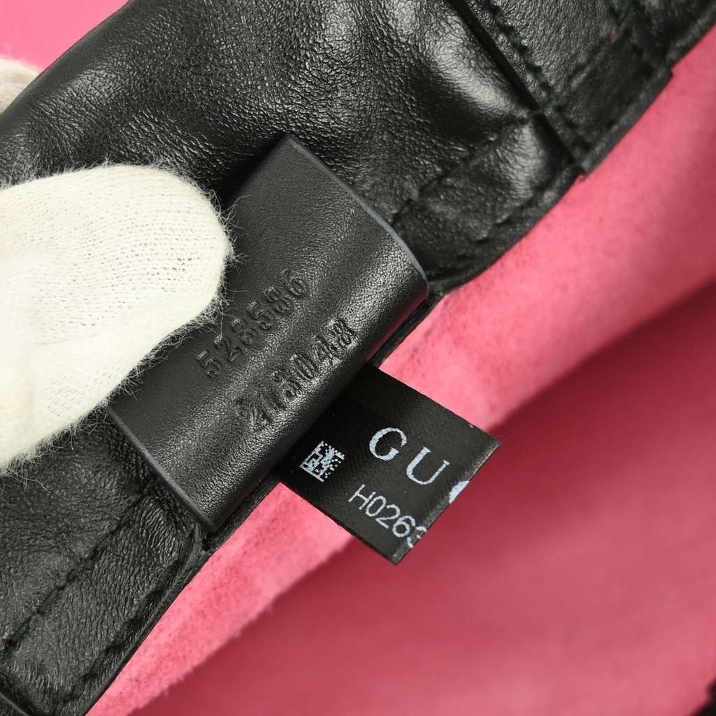 Gucci Logo Drawstring Backpack Pink Leather Good condition - Box View