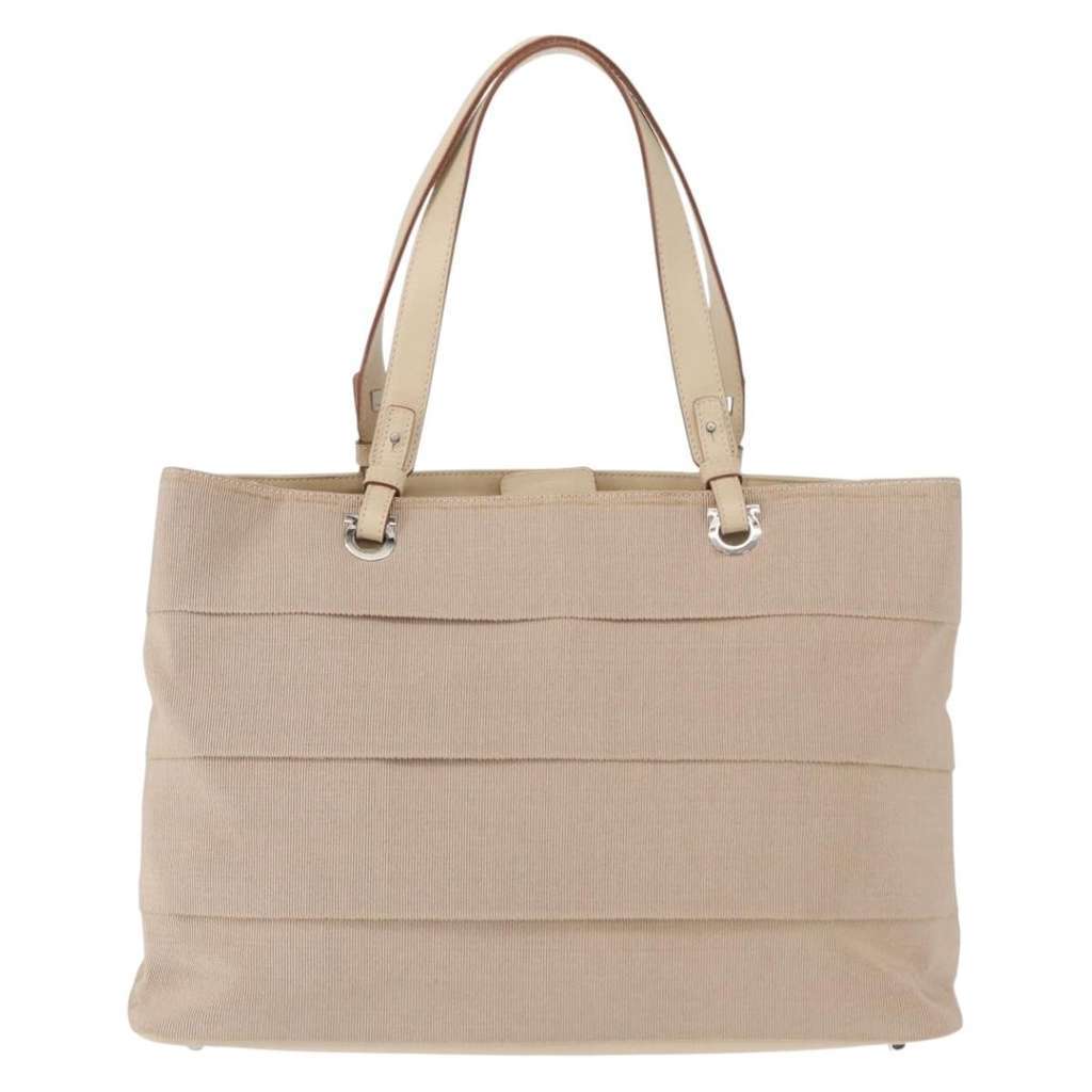 Salvatore Ferragamo Gancini handbag Beige Good condition - Back View