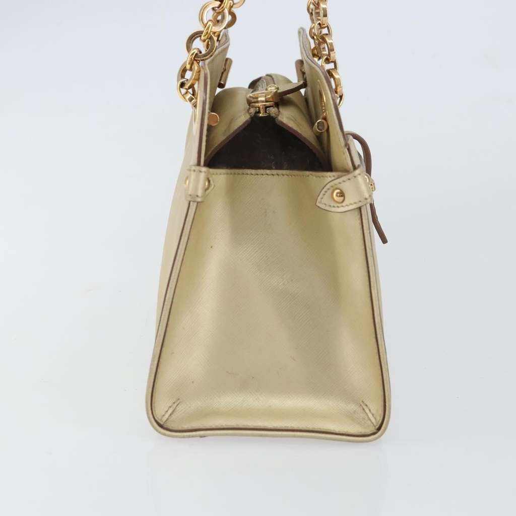 Salvatore Ferragamo Gancini handbag Gold Leather Good condition - Inside View