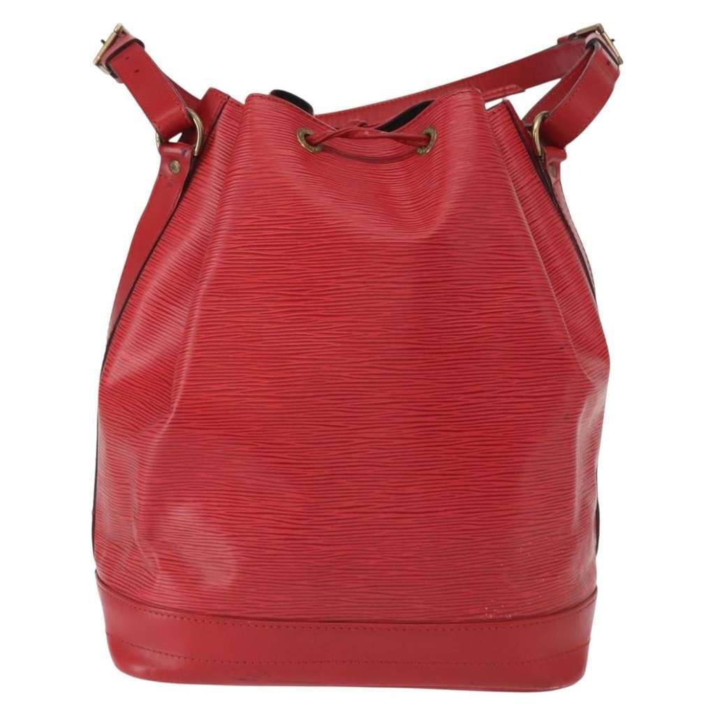 Louis Vuitton Noe Handbag Red Leather Fair condition - Back View