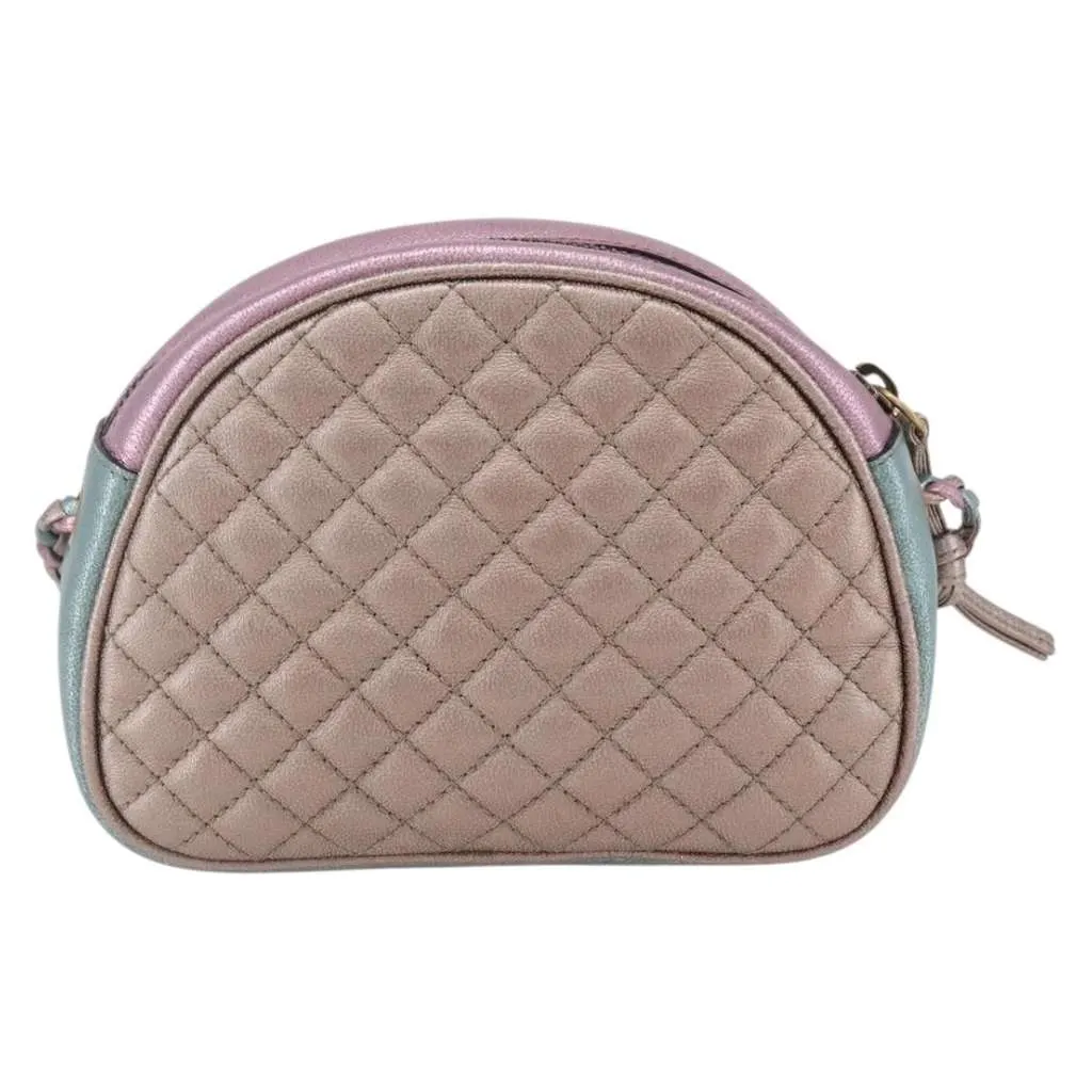 Gucci Trapuntata Camera Shoulder Bag Blue Leather Good - Back View