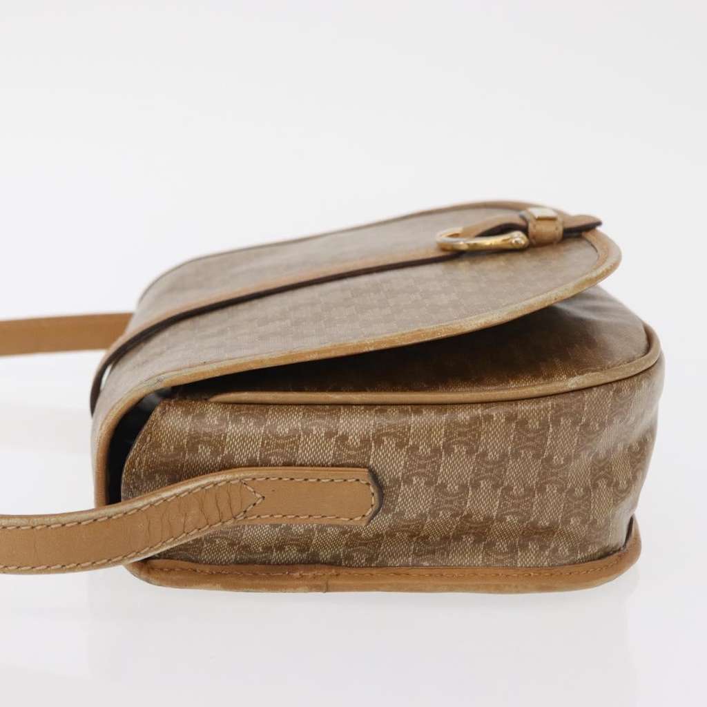Celine Vintage Macadam Shoulder Bag Beige Canvas Good condition - Model View