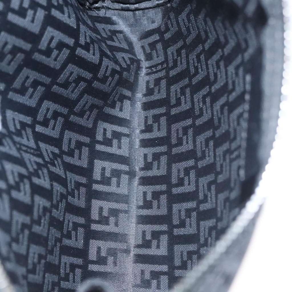 Fendi FF Logo Pouch Black Canvas Good condition - Box View