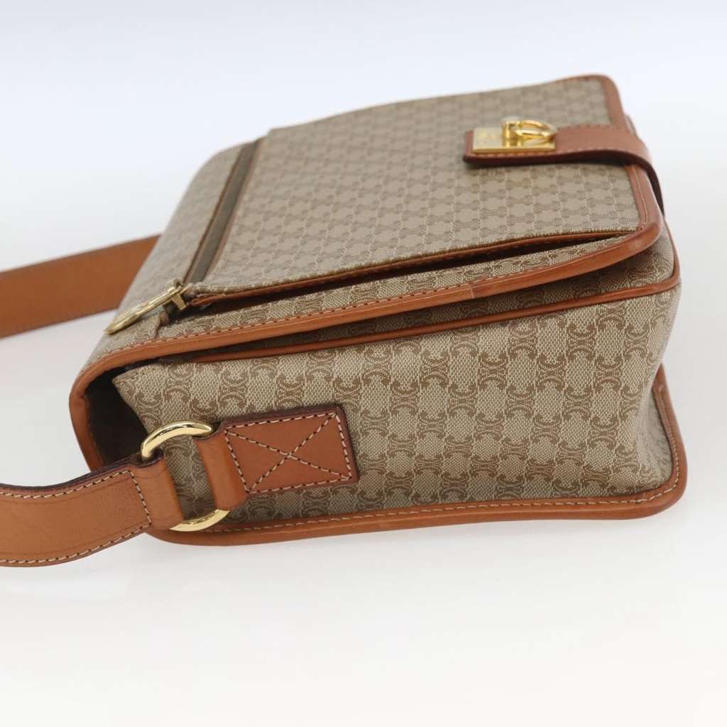 Celine Vintage Macadam Shoulder Bag Beige Canvas Good condition - Inside View