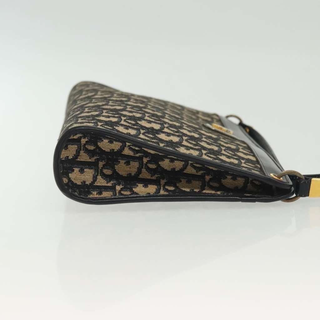 Christian Dior Vintage Trotter Shoulder Bag Navy Canvas Good condition - Inside View