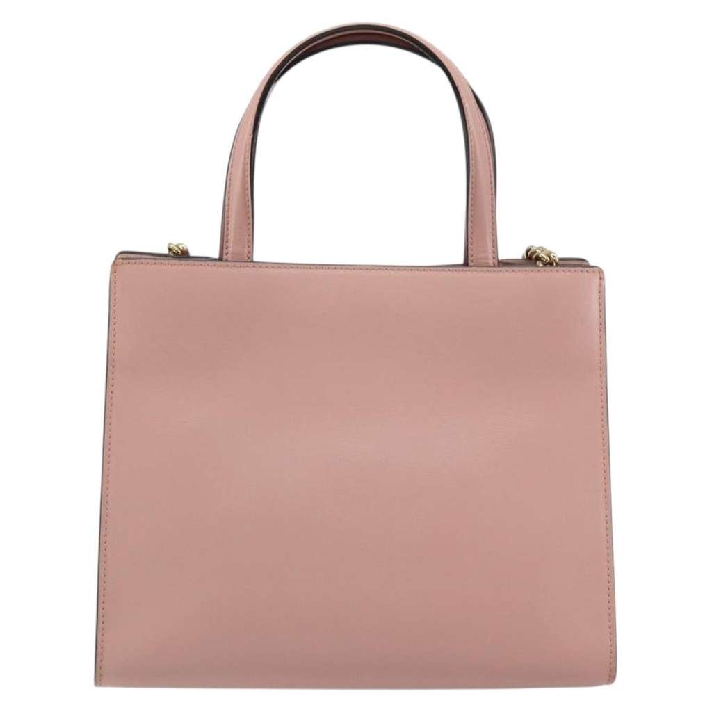 Salvatore Ferragamo Vara Bow Top Handle Convertible Tote Pink Leather Good condition - Back View