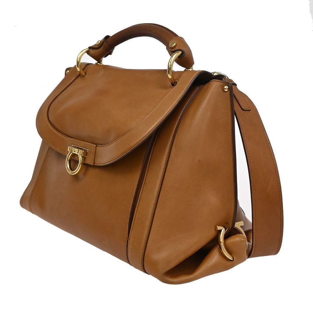 Salvatore Ferragamo Suzanna Satchel Brown Leather Good condition - Inside View