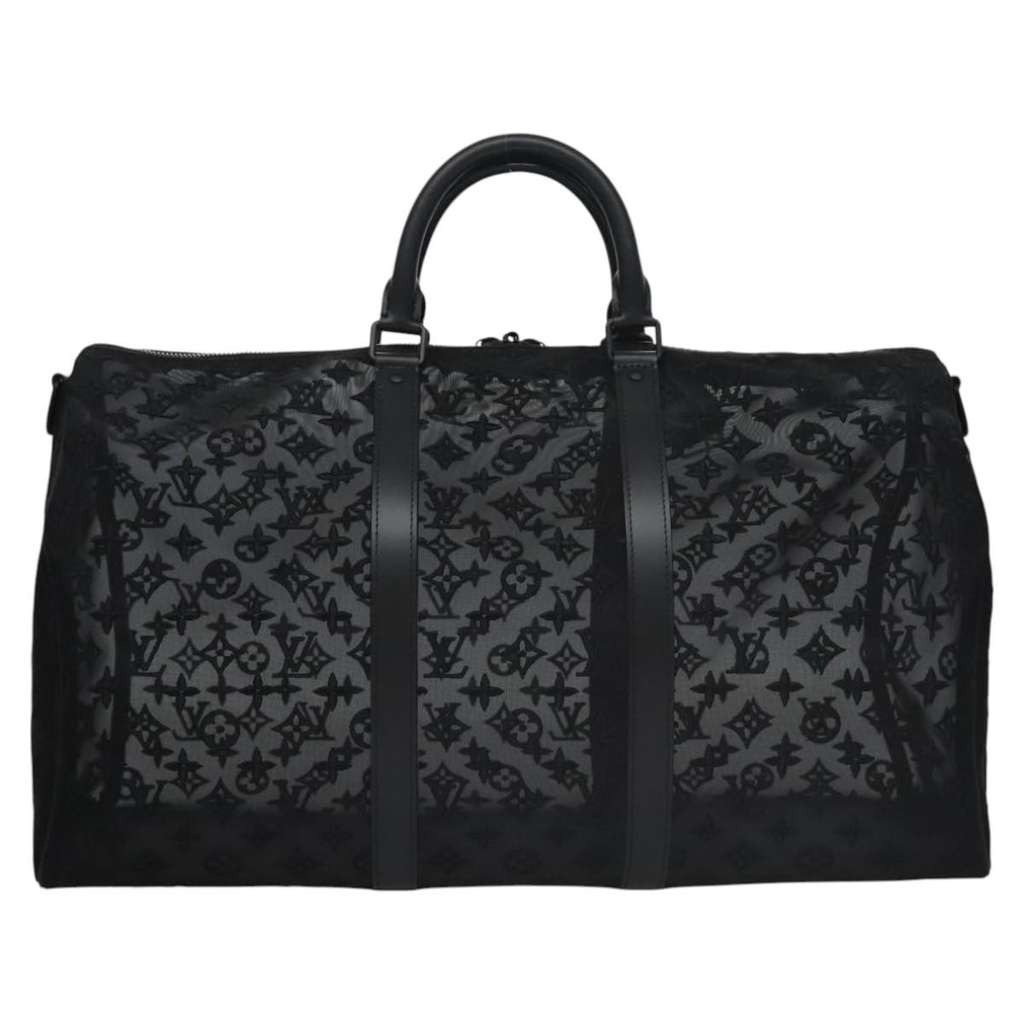 Louis Vuitton Keepall Bandouliere Bag Black Very good condition - Back View