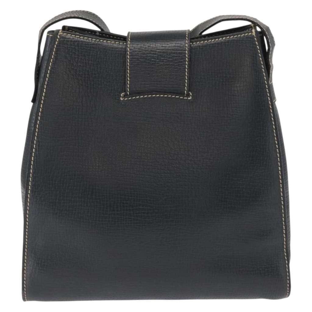 Loewe Vintage Shoulder Bag Navy Leather Good condition - Back View