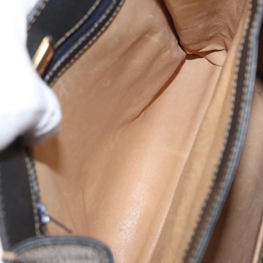 Loewe Vintage Shoulder Bag Navy Leather Good condition - Box View