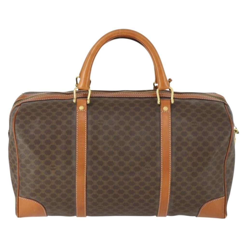 Celine Vintage Duffle Bag Brown Canvas Fair condition - Back View