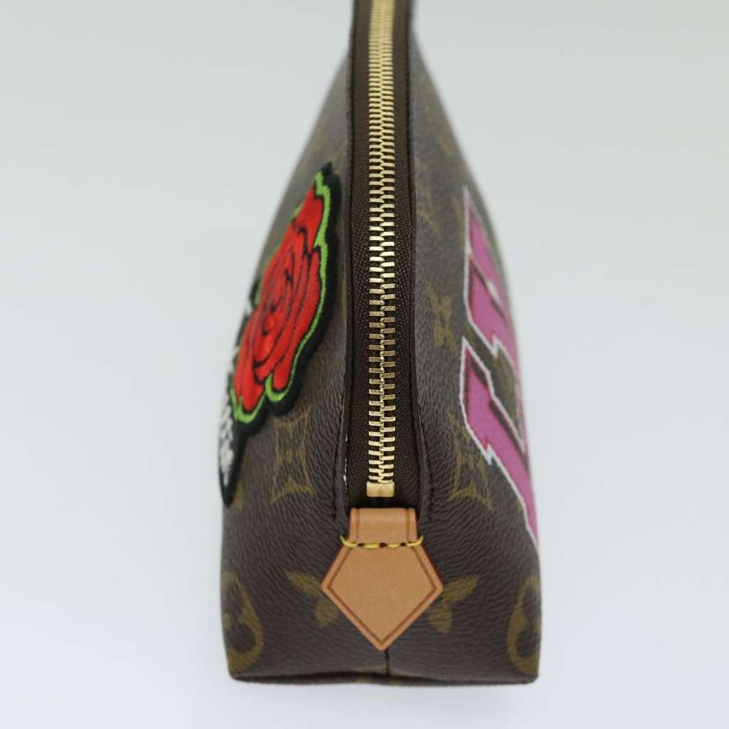 Louis Vuitton Cosmetic Pouch Brown Canvas Very good condition - Inside View