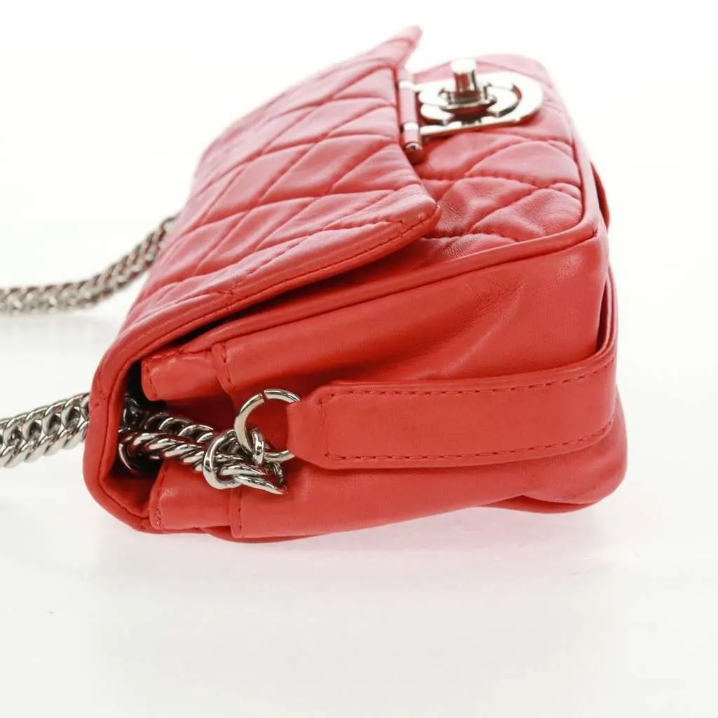 Chanel Icons Secret Label Flap Bag Red Leather Good - Inside View