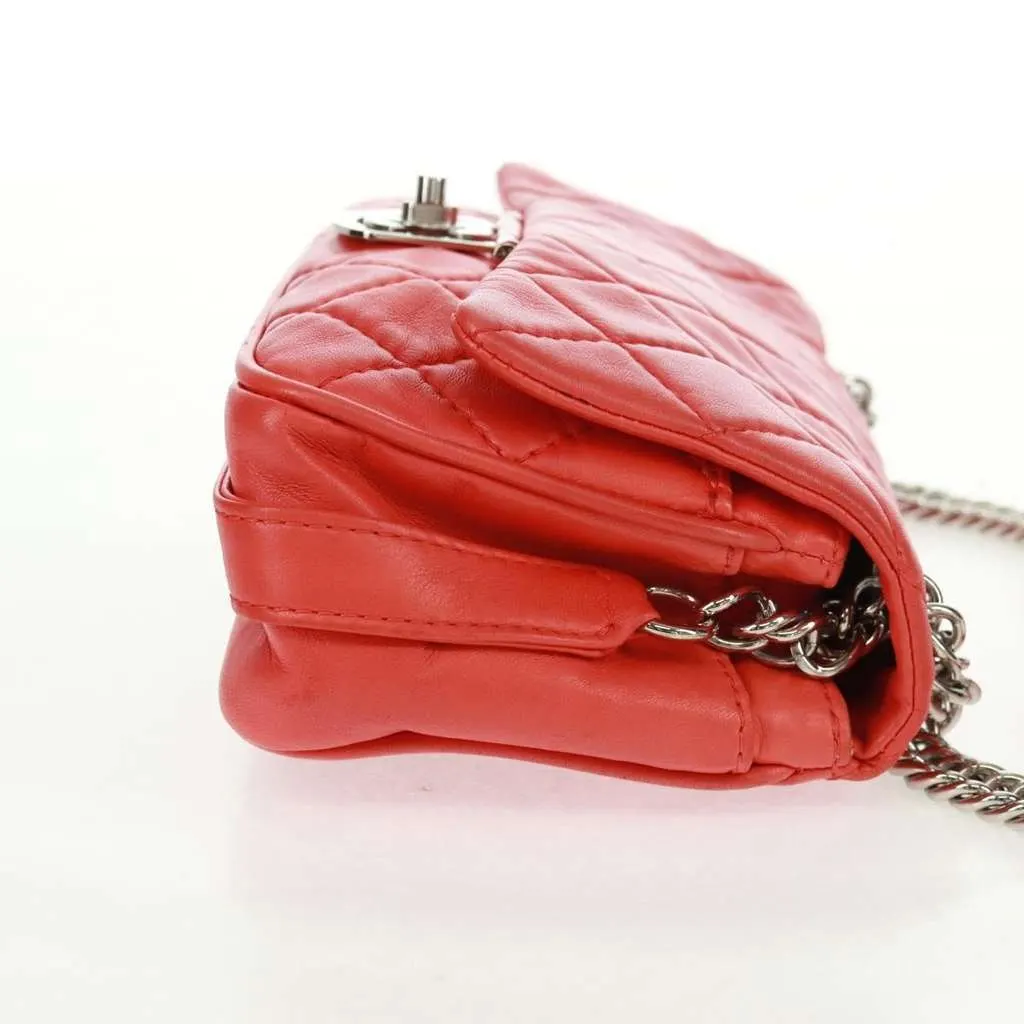 Chanel Icons Secret Label Flap Bag Red Leather Good - Model View