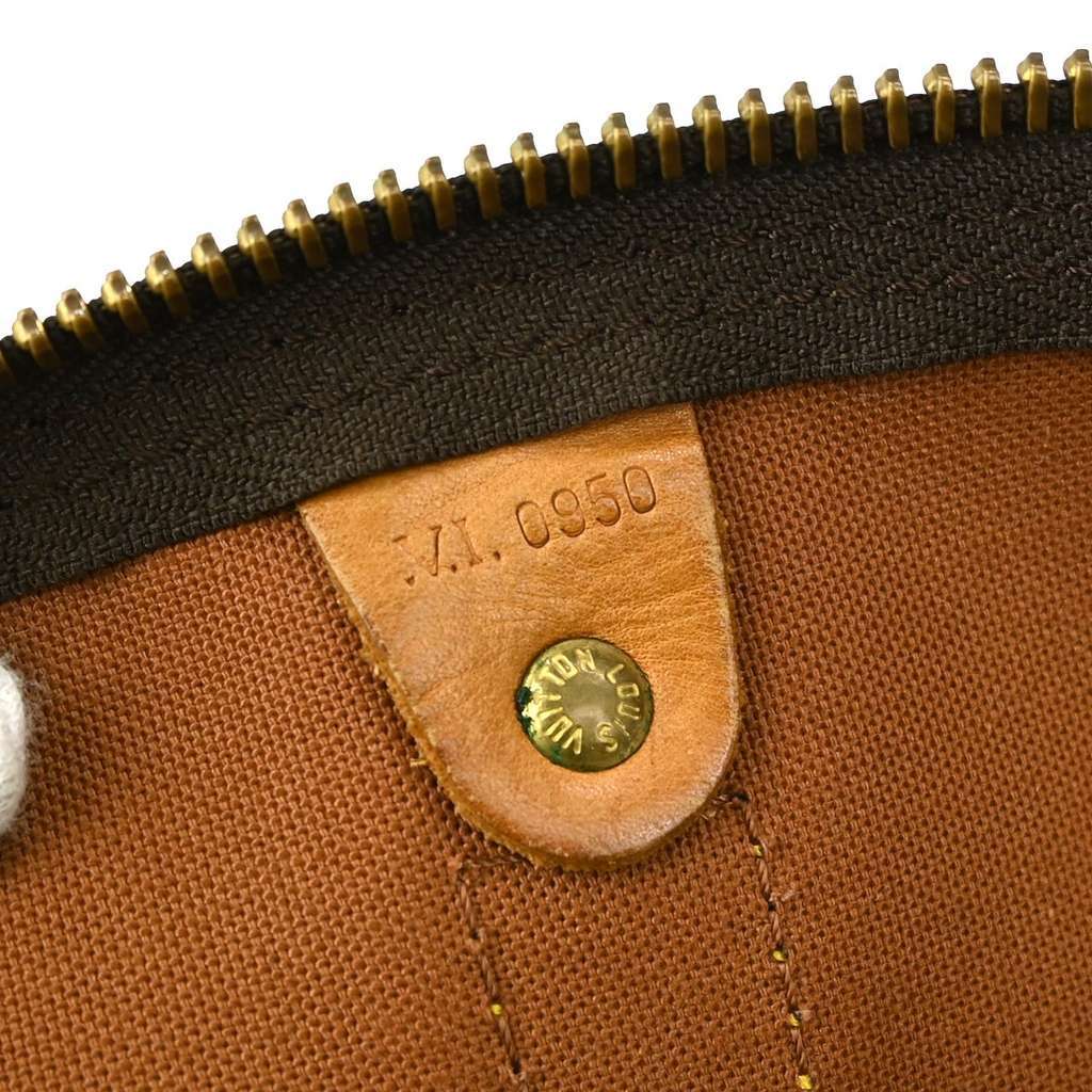 Louis Vuitton Keepall Bandouliere Bag Brown Canvas Fair condition - Model View