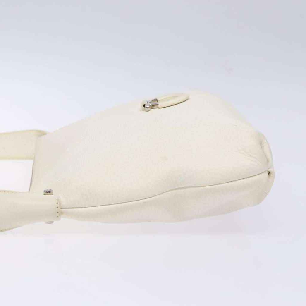 Salvatore Ferragamo Gancini Shoulder Bag White Leather Good condition - Model View