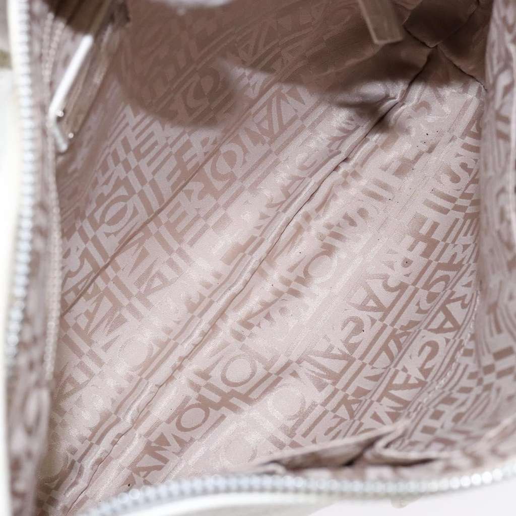 Salvatore Ferragamo Gancini Shoulder Bag White Leather Good condition - Box View