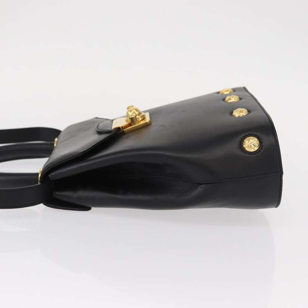 Salvatore Ferragamo Vintage Handbag Black Leather Good condition - Model View