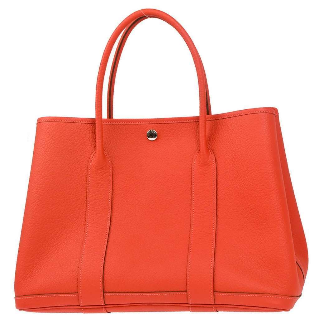 Hermès Garden Party Tote Red Leather Very good condition - Back View