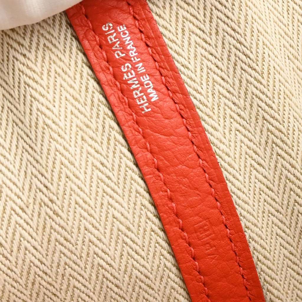 Hermès Garden Party Tote Red Leather Very good condition - Box View