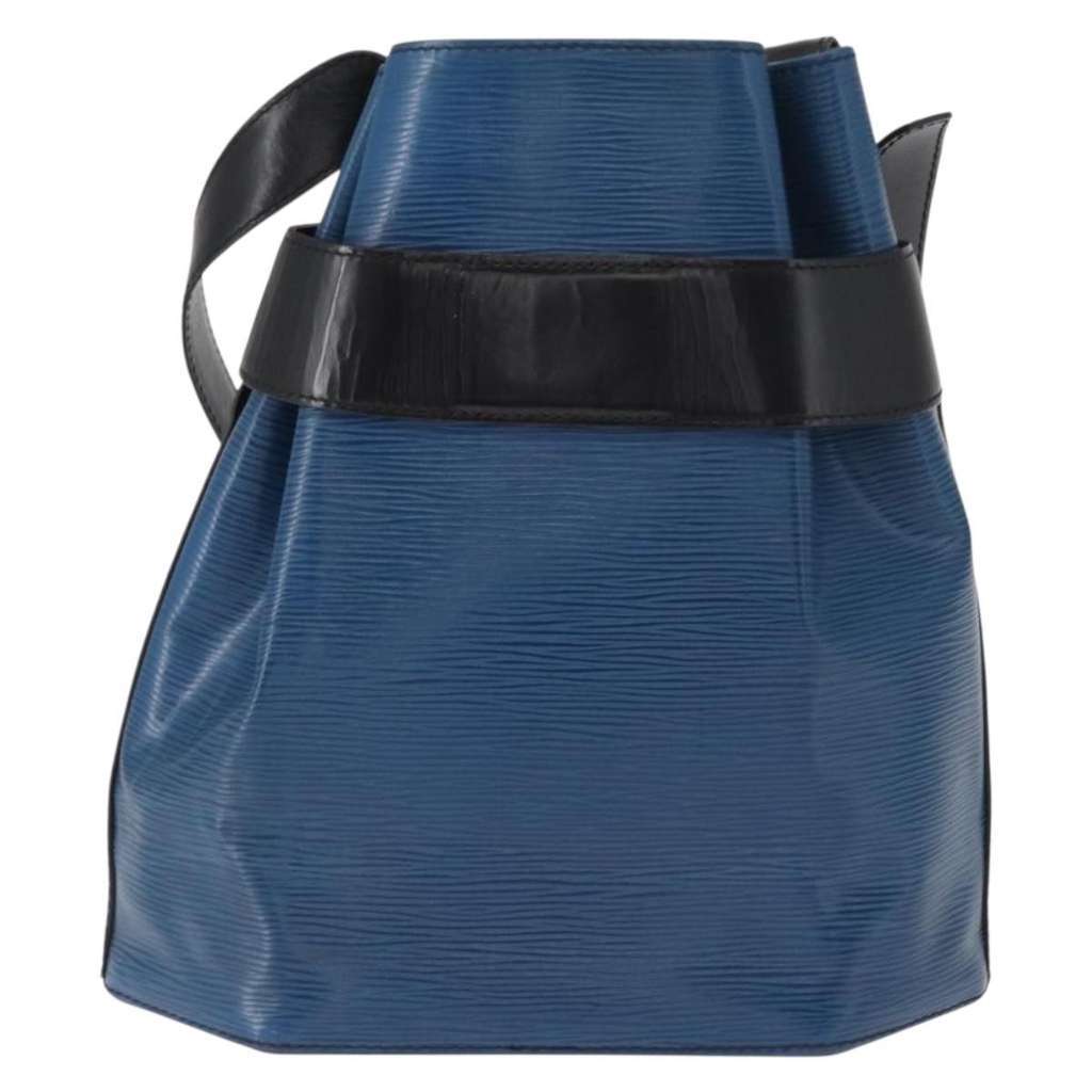 Louis Vuitton Vintage Sac d'Epaule Handbag Blue Leather Fair condition - Back View
