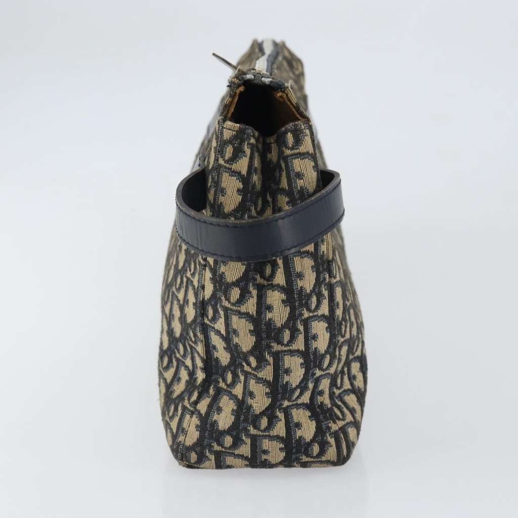 Christian Dior Vintage Zip Pochette Navy Canvas Fair condition - Model View