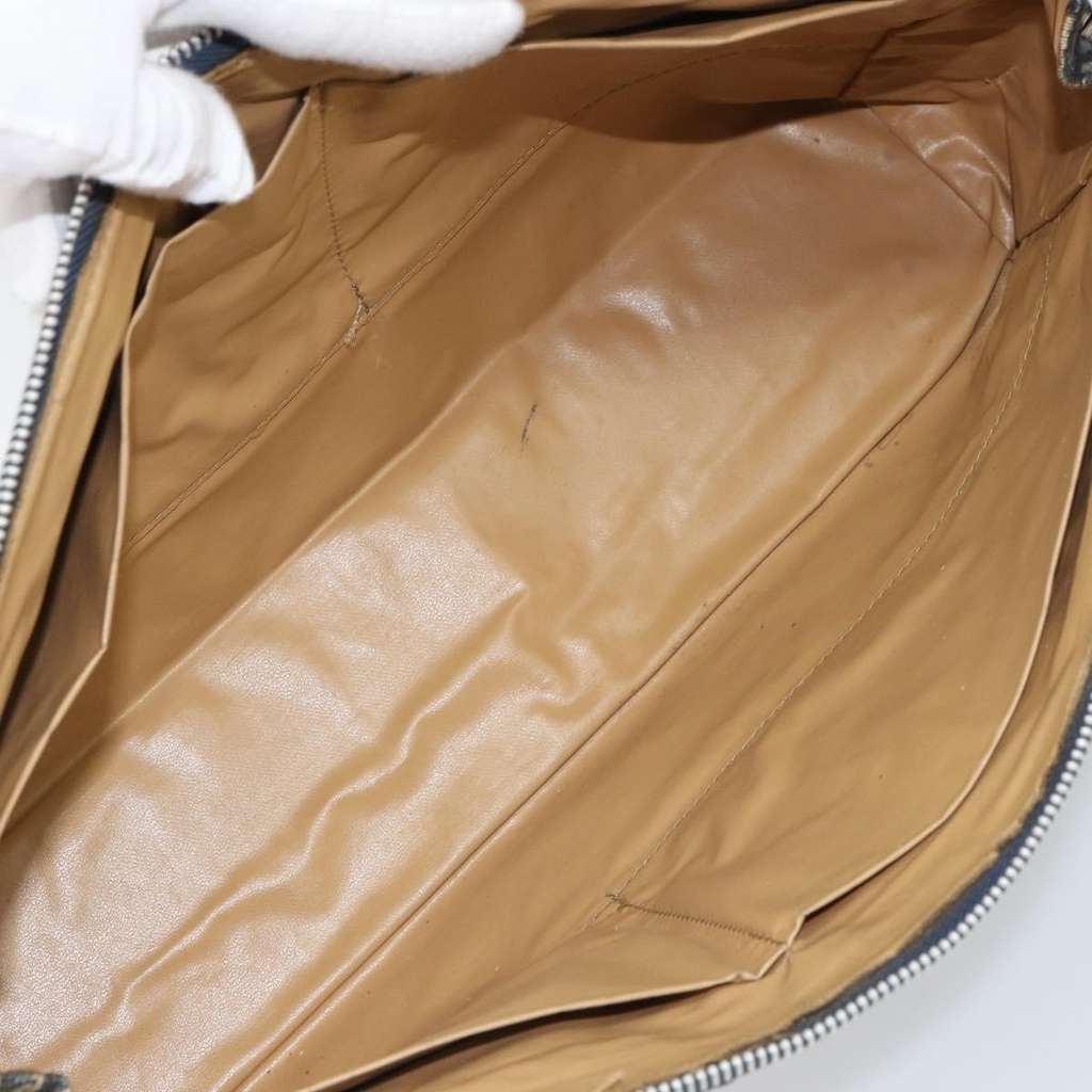 Christian Dior Vintage Zip Pochette Navy Canvas Fair condition - Box View