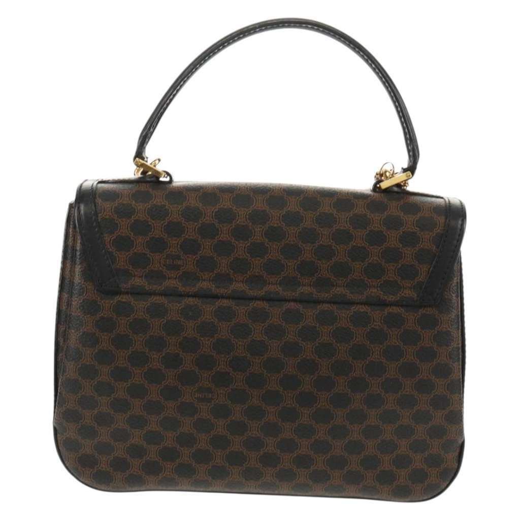 Celine Vintage Convertible Top Handle Bag Brown Good condition - Back View