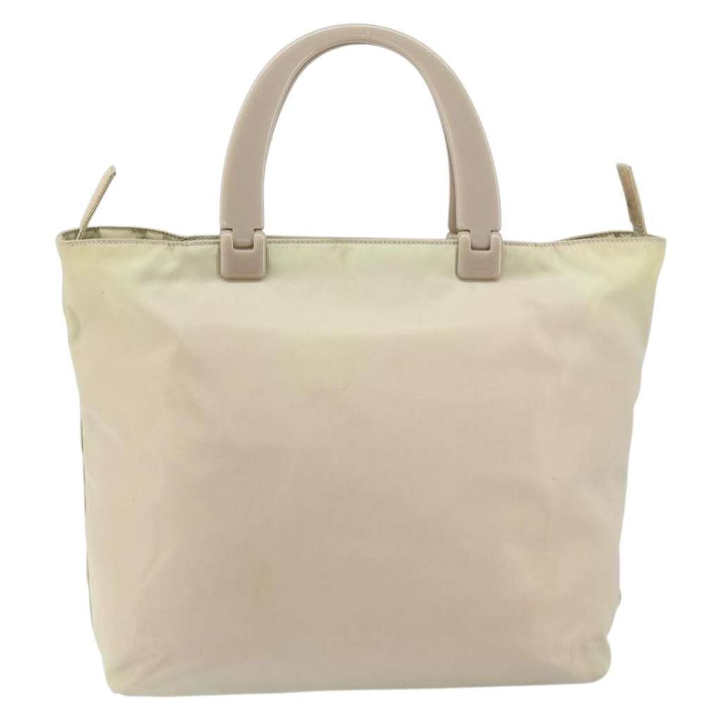 Prada Resin Handle Tote Beige Good condition - Back View
