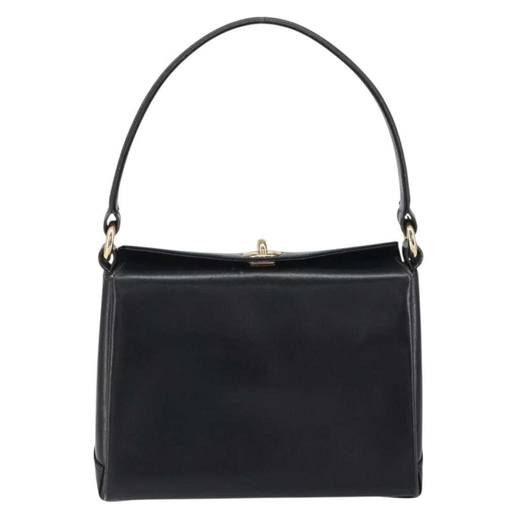 Gucci Vintage Handbag Black Leather Good condition - Back View